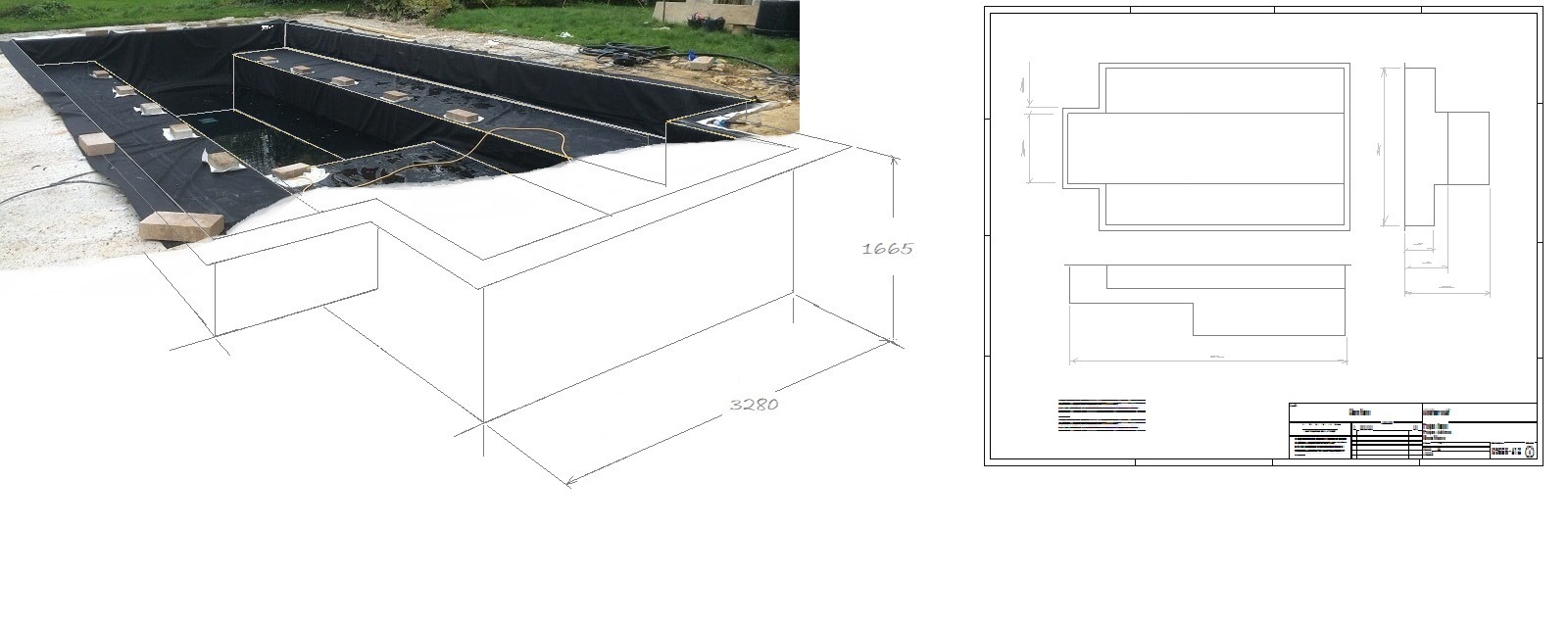Box-welded Formal Pond Liners